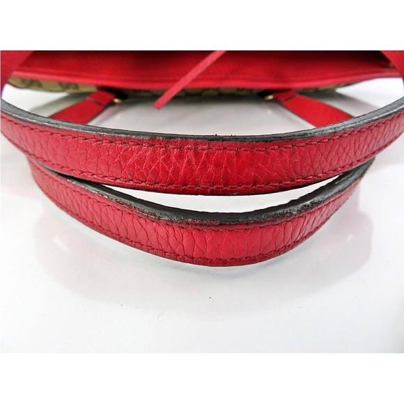 Gucci Red and Tan Signature Tote - Picture 6 of 15